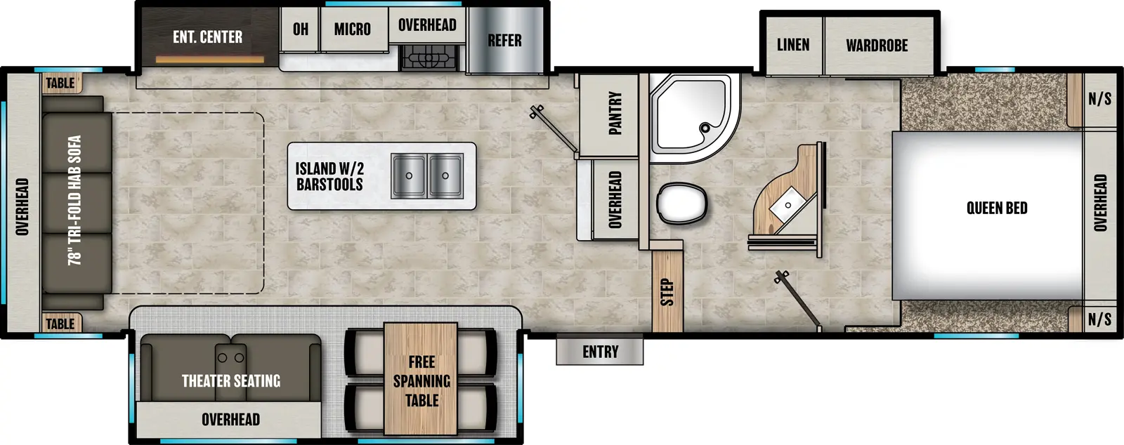 Chaparral Lite 30RLS Floorplan
